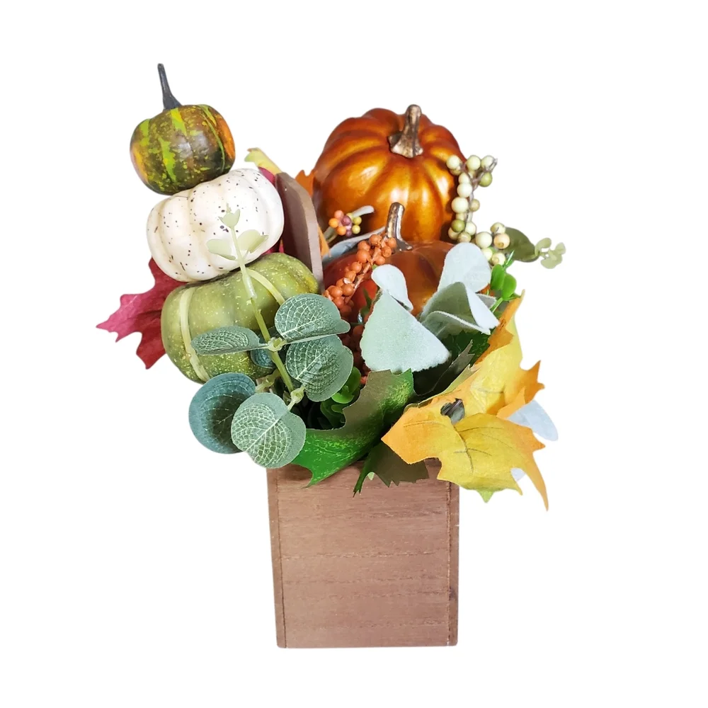 NWOT Autumn Harvest Pumpkin Arrangement Hello Fall